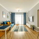 Rent of a modern furnished 2-room apartment, 58 m², Mamaia, Romania